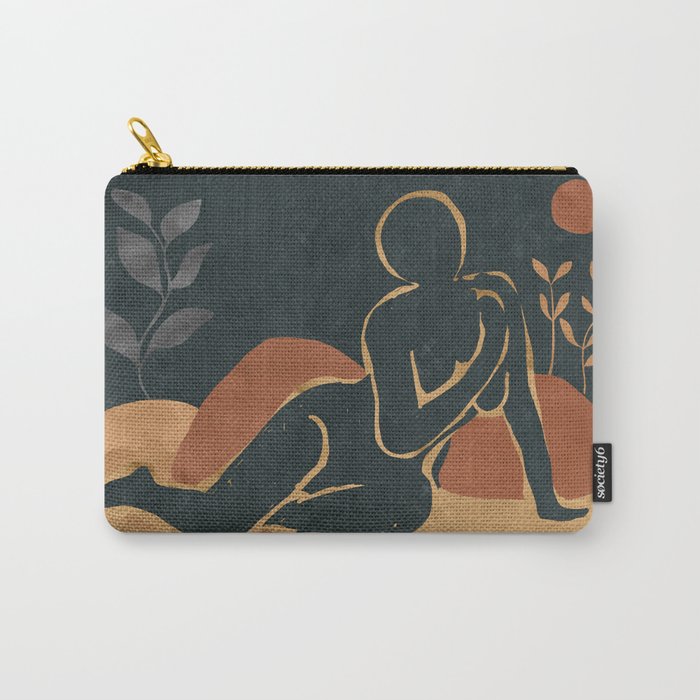 Woman Resting In The Nature Carry-All Pouch