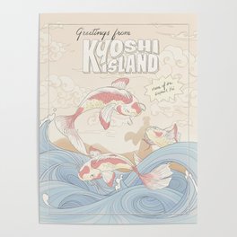 Kyoshi Island Vintage Travel Poster Poster
