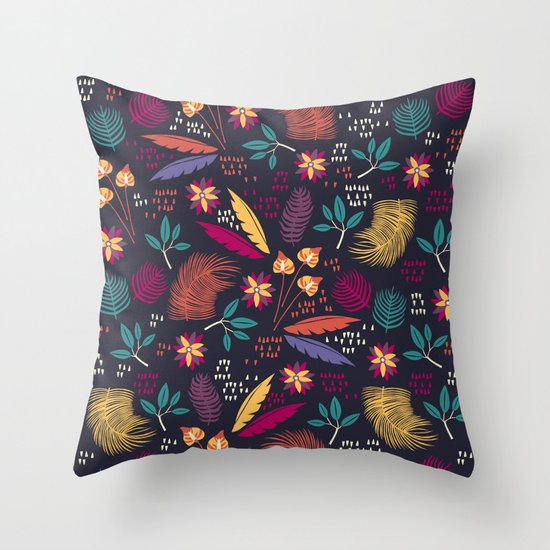 Tropical Forest Throw Pillow