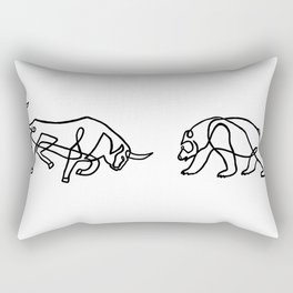 Bull vs Bear Rectangular Pillow
