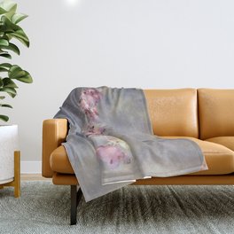 Cherry Blossom Inversion Throw Blanket