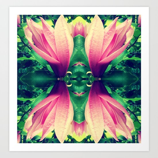 flower reflect Art Print