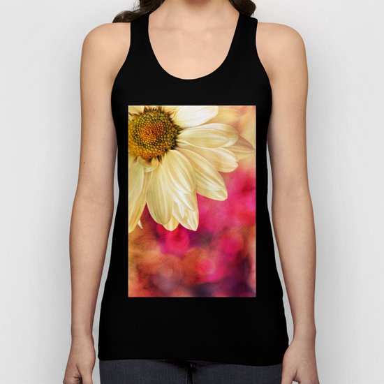 Daisy - Golden on Pink Unisex Tank Top