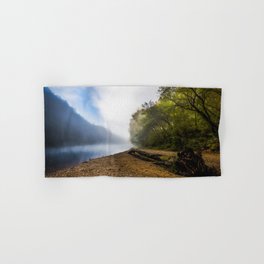 The Banks of the Buffalo River - Fallen Tree on Foggy Morning in Ozark Mountains in Arkansas Hand & Bath Towel