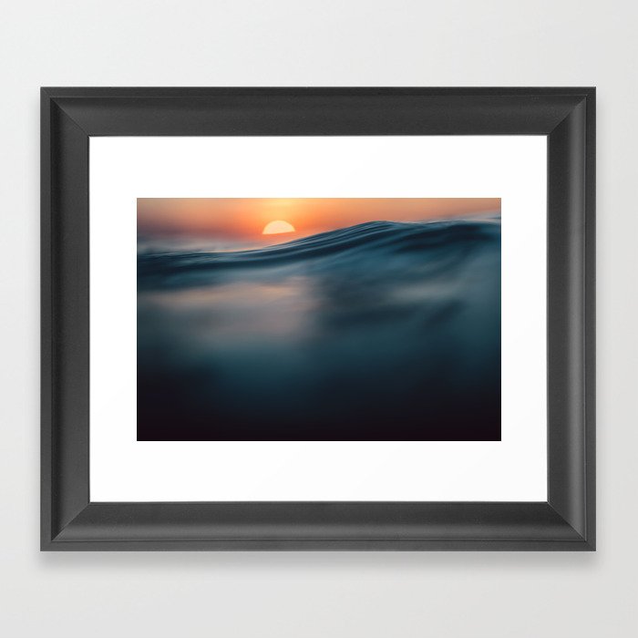 Mexico Surf Sunset Framed Art Print