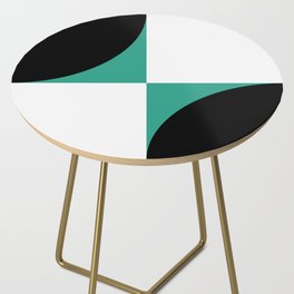 Abstract geometry in teal Side Table