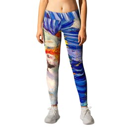 Macaw parrot in flight. Рarrot on blue background. Bright colorful abstract parrot. Leggings | Brightfeathers, Redbird, Birdflight, Exoticbirds, Hugeparrots, Brightbirds, Redwings, Hugeparrotwings, Macawparrot, Brightmacaw 