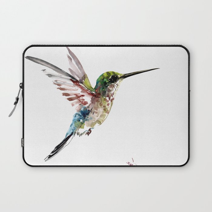 Hummingbird, bird art minimalist bird design hummingbird lover Laptop Sleeve
