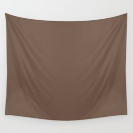Dark Chestnut Brown Solid Color Autumn Shade Earth-tone Pairs Pantone Cacao Nibs 18-1130 TCX Wall Tapestry