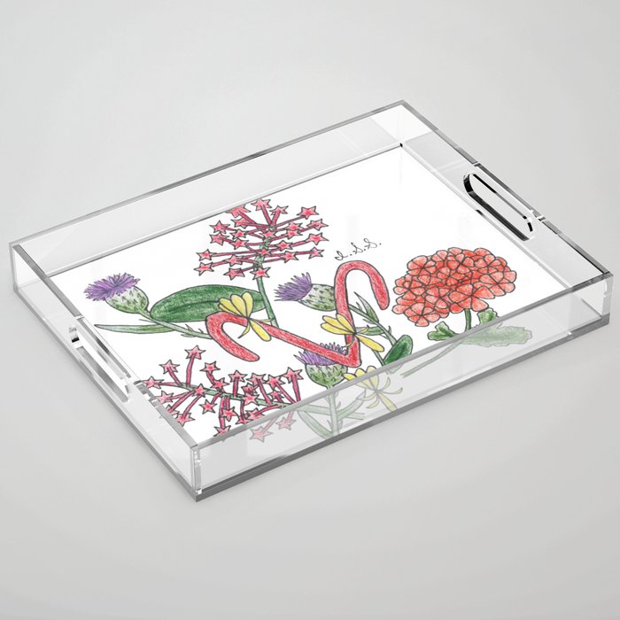 Flowers of Aries Acrylic Tray