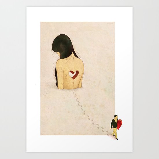 "you stole my heart away" Art Print