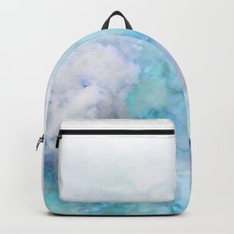 Fresh Blue and Aqua Ombre Frozen Marble Backpack