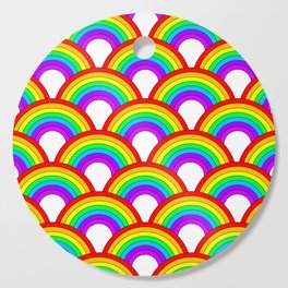 Repeating rainbows Cutting Board