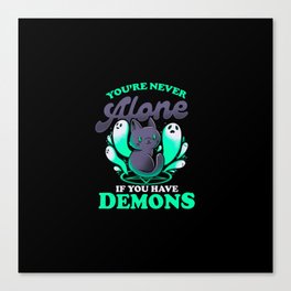 Me And My Demons - Cute Evil Cat Gift Canvas Print