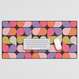 Colorful Retro Mid Mod Shapes 12 Desk Mat