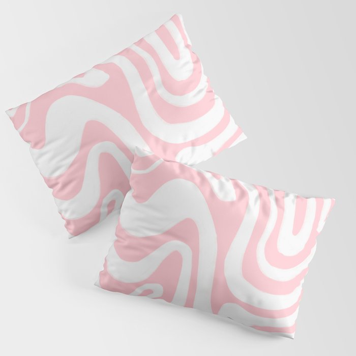 Crystal Rose Pink Liquid Swirl Pillow Sham