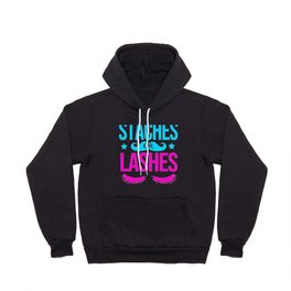 Team Lashes Or Staches Gender Reveal Hoody