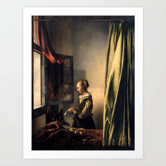Johannes Vermeer - Girl Reading a Letter at an Open Window Art Print