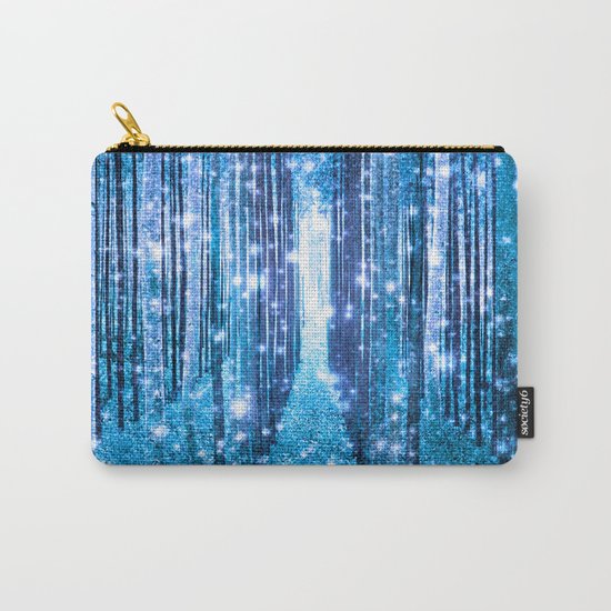 Magical Forest Light Blue Turquoise Carry-All Pouch