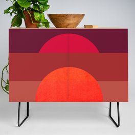 Abstraction_SUNSET_RED_BOHEMIAN_POP_ART_Minimalism_0124A Credenza
