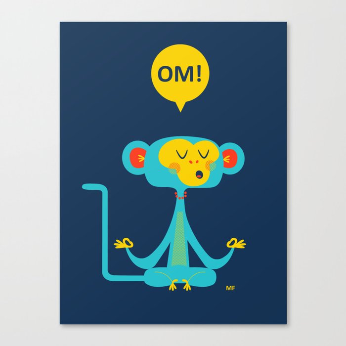 OM! Monkey Canvas Print