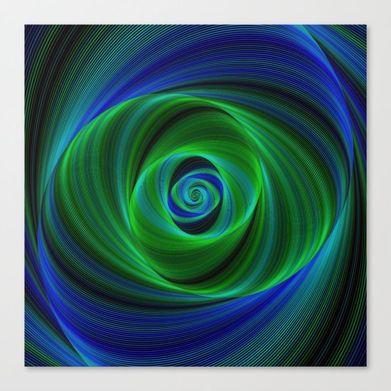 Green blue infinity Canvas Print