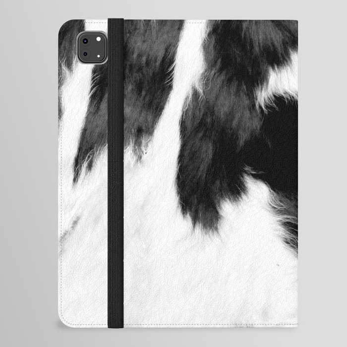 Primitive Hygge Cowhide in Black and White iPad Folio Case