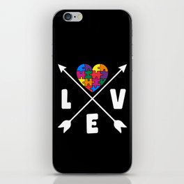 Autism Awareness Love Heart Arrows iPhone Skin