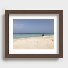 Horse on a beach Recessed Framed Print