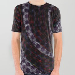 Abstract Vortex Pattern All Over Graphic Tee