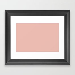 Medium Pink Solid Color Pairs PPG Peach Beige PPG1064-4 - All One Single Shade Hue Colour Framed Art Print