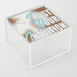 TRUST YOUR INTUITION \ BROWN BG COLOR \ Acrylic Box