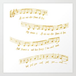 My Name is Alexander Hamilton | Musical Notes Art Print