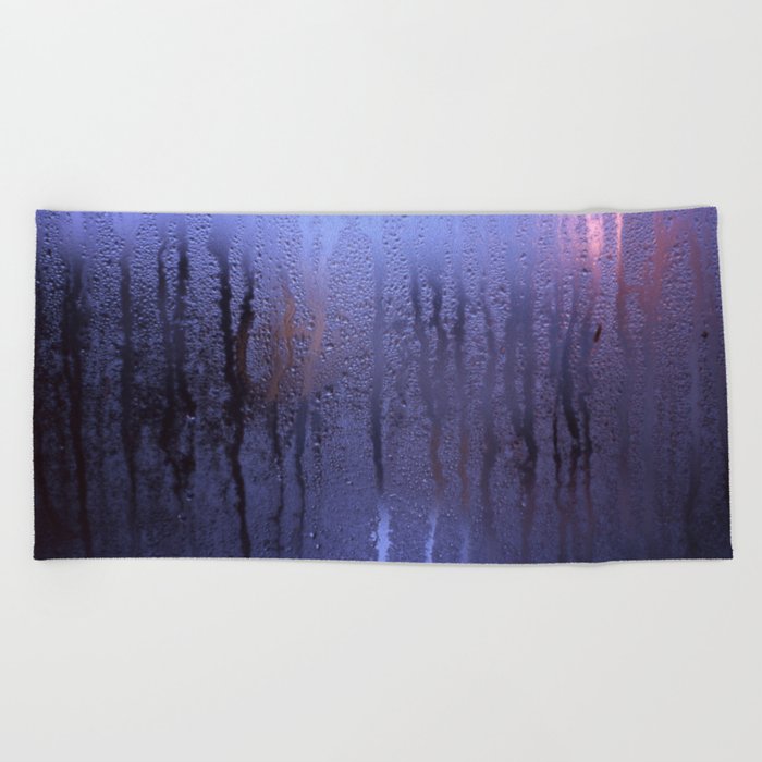 Purple Condensation Beach Towel