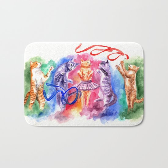Dancing cats Bath Mat