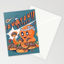 Takoyaki Attack Stationery Card
