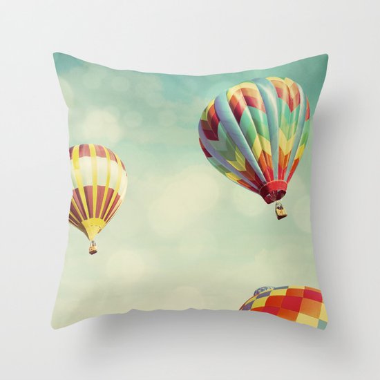 Perfect Dream - Hot Air Balloons Throw Pillow