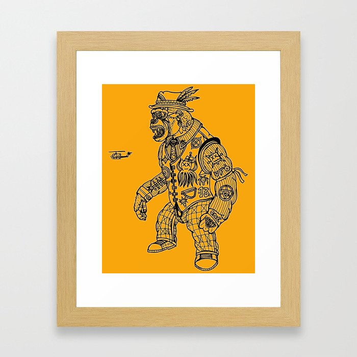 King Kong Orange Framed Art Print