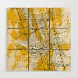 Stockton, USA - Authentic City Map Wood Wall Art