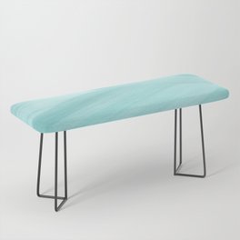 Light Aqua Blue Abstract Lines Painting Bench