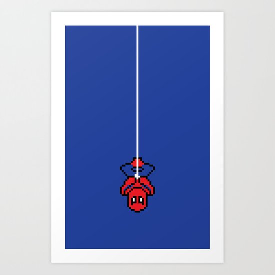 Spider-Pixel Art Print