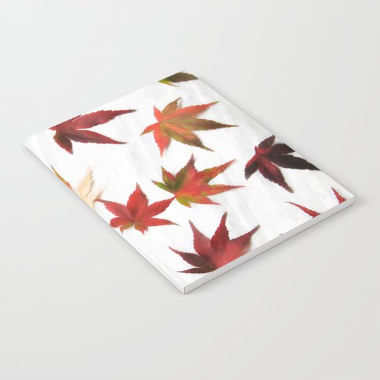 AUTUMN LEAVES PATTERN #2 #decor #art #society6 Notebook