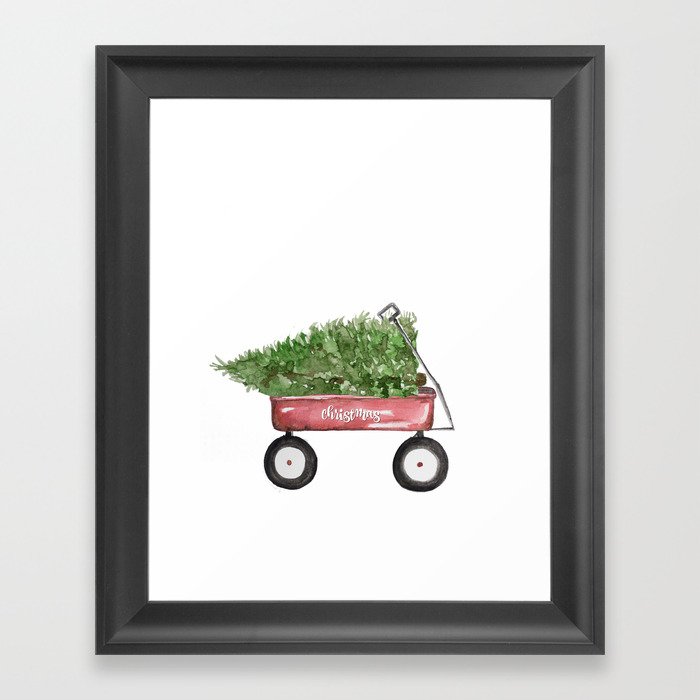 Christmas Wagon Framed Art Print