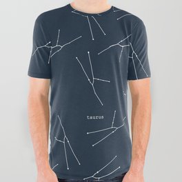 taurus blue All Over Graphic Tee
