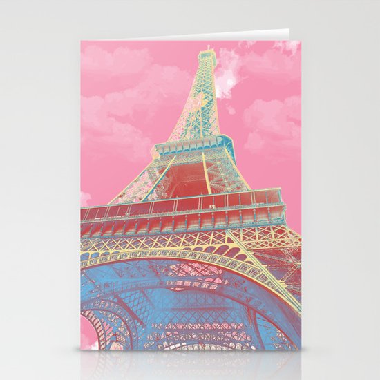 Eiffel Tower Pastel Stationery Cards