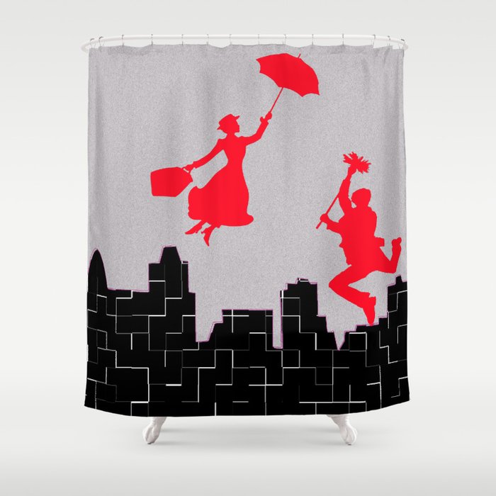 Mary Poppins squares Shower Curtain