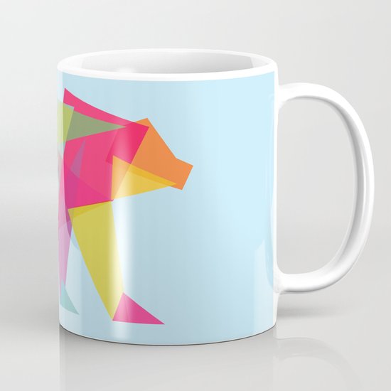 Fractal Bear - neon colorways Mug