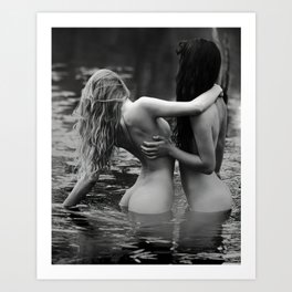Passionate embraces Awaken your sensual side with our photo collection featuring playful couples and Art Print