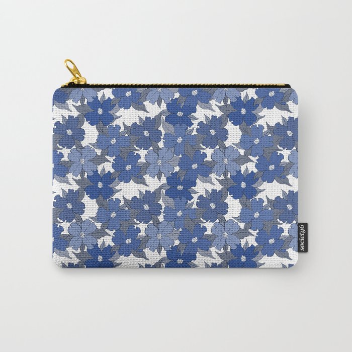 navy blue and white flowering dogwood symbolize rebirth and hope Carry-All Pouch