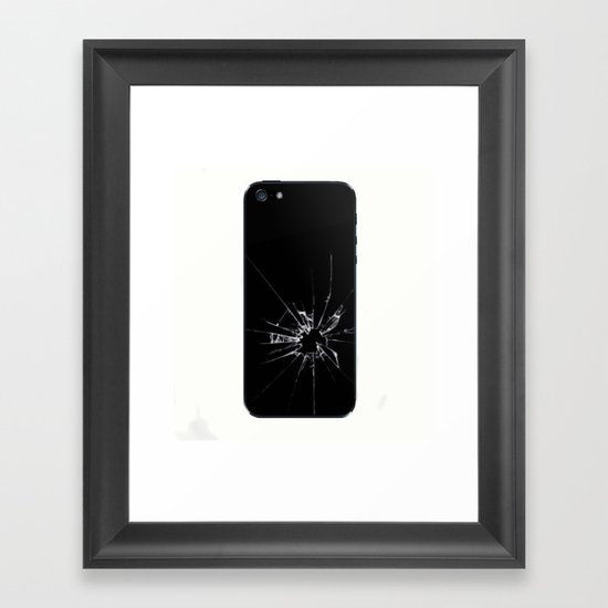 Break glass Framed Art Print